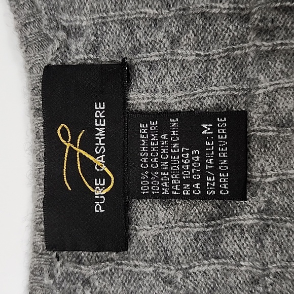 Pure Cashmere Women's Cable Knit Grey 100% Cashmere V-Neck Pullover Sweater Sz S - Picture 8 of 11
